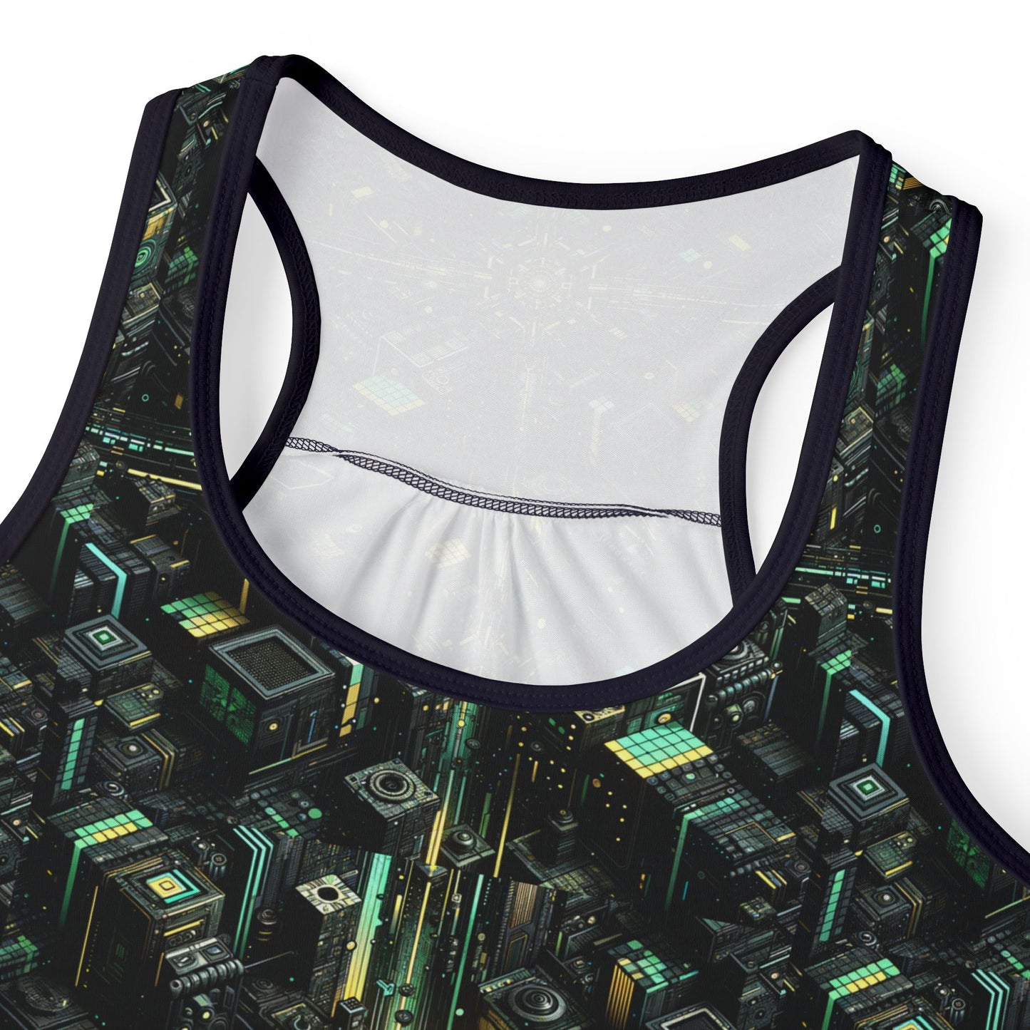 Tech Noir Graphics Tech-Inspired Streetwear Women's Tank Top - 8404 Design-66