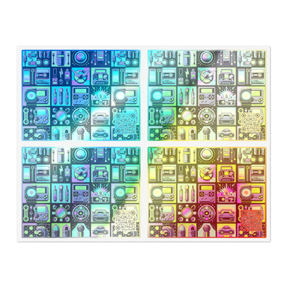 Retro Tech Graphics Tech-Inspired Nostalgia Sticker Sheets - 8404 Design-55