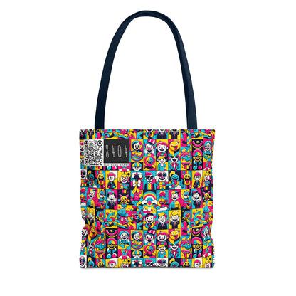 Neon Pop Playful Pop Culture Mashup Tote Bag - 8404 Design-60