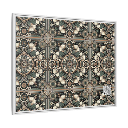Cyber Garden Party Tech Garden Extravaganza Matte Canvas, Framed (multi-Color) - 8404 Design-66 A