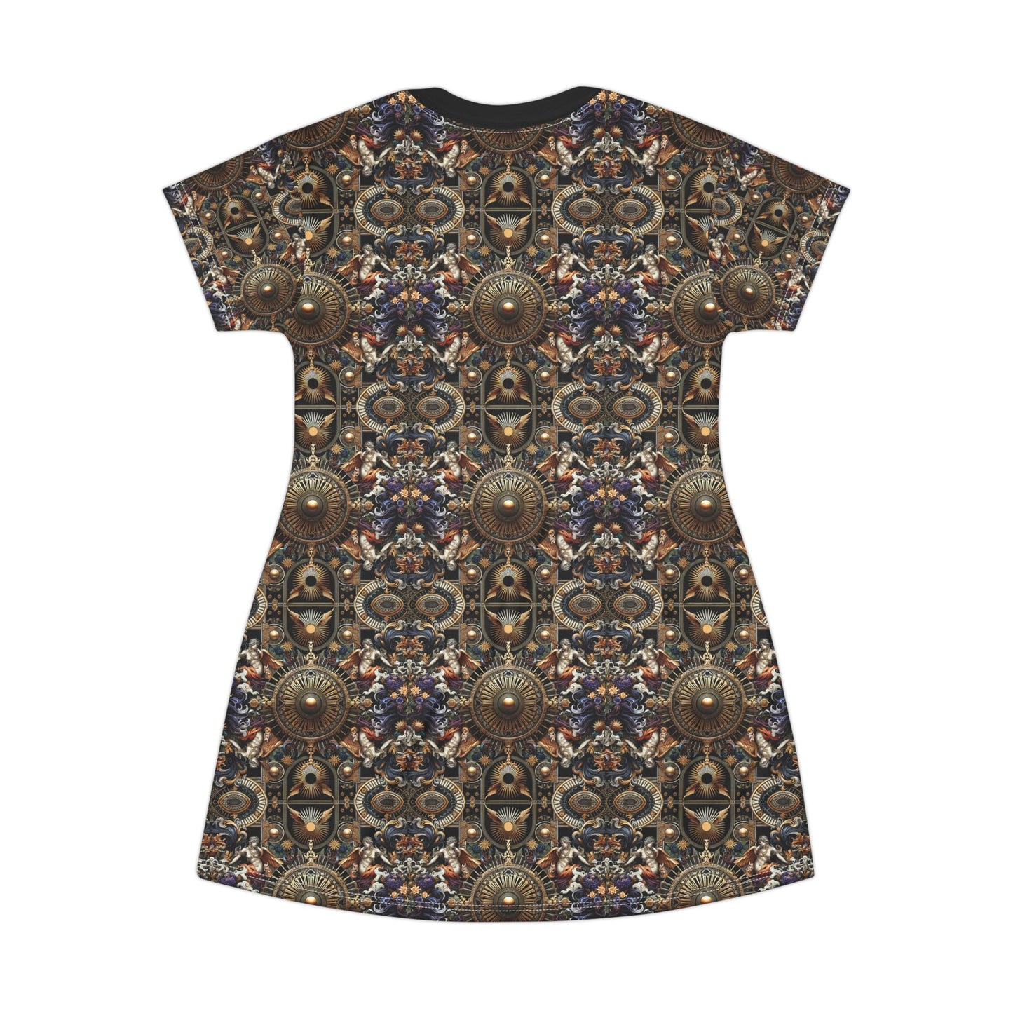 Digital Renaissance Luxurious Streetwear Inspired By Classical Art With a Modern Twist T-Shirt Dress - 8404 Design-55