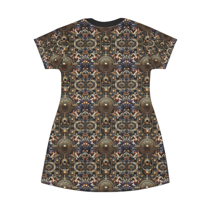 Digital Renaissance Luxurious Streetwear Inspired By Classical Art With a Modern Twist T-Shirt Dress - 8404 Design-55