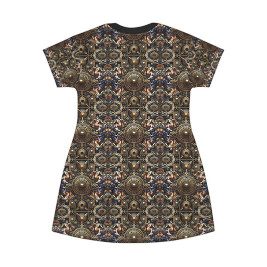 Digital Renaissance Luxurious Streetwear Inspired By Classical Art With a Modern Twist T-Shirt Dress - 8404 Design-55