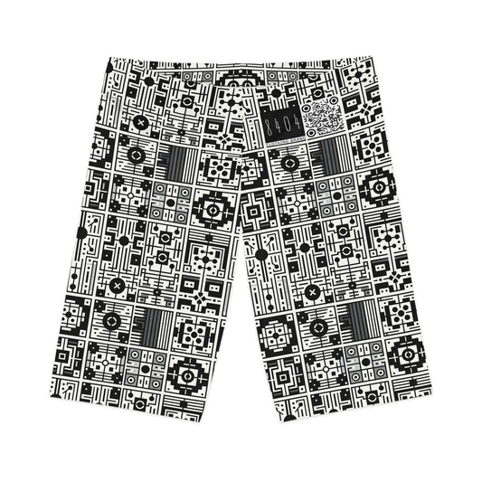 Digital Minimalism Minimalist Tech Women's Bike Shorts - 8404 Design-55
