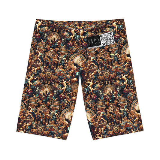 Digital Renaissance Luxurious Streetwear Inspired By Classical Art With a Modern Twist Women's Bike Shorts - 8404 Design-64