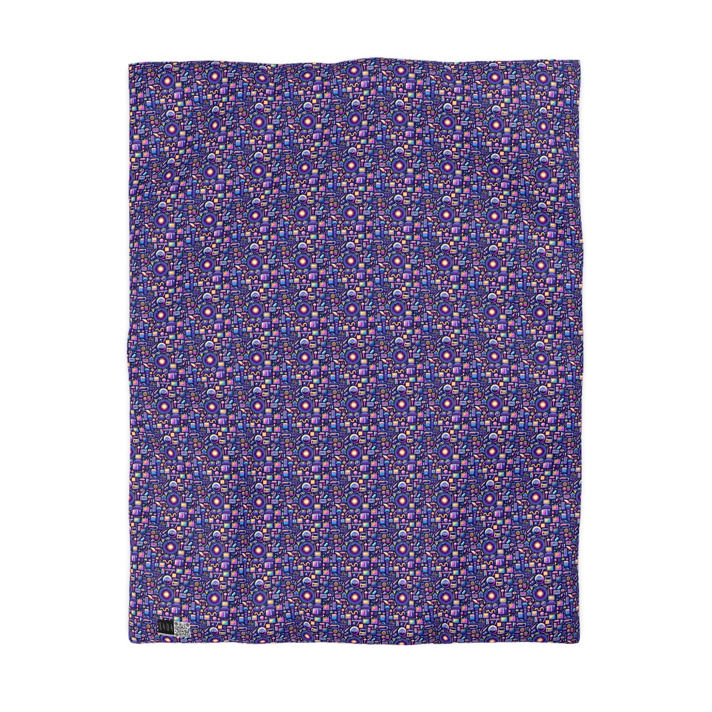 Digital Nostalgia Modern Retro Fusion Microfiber Duvet Cover - 8404 Design-64