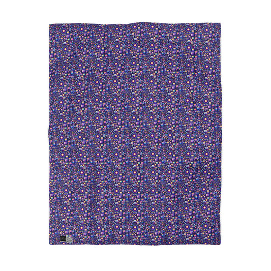 Digital Nostalgia Modern Retro Fusion Microfiber Duvet Cover - 8404 Design-64