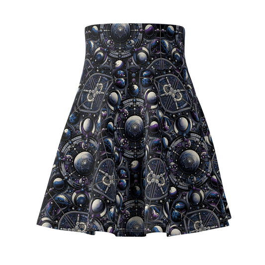 Tech Astronaut Tech-Forward Streetwear Meets Space Exploration Women's Skater Skirt - 8404 Design-46