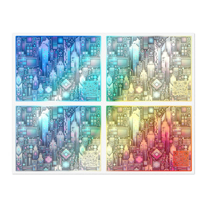 Digital Renaissance Tech-Forward Maximalism Sticker Sheets - 8404 Design-56