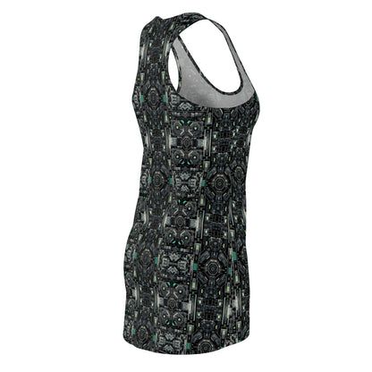 Tech Noir Tech-Forward Minimalism Women's Cut & Sew Racerback Dress - 8404 Design-52