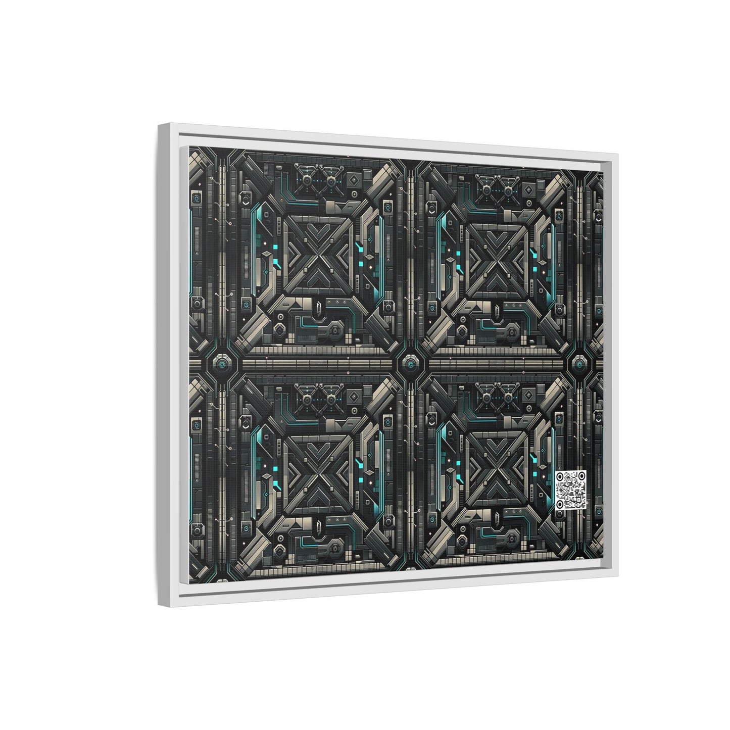Tech Noir Futuristic Tech Aesthetic with a Dark Twist Matte Canvas, Framed (multi-color) - 8404 Design-59 B