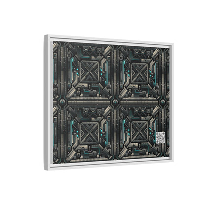 Tech Noir Futuristic Tech Aesthetic with a Dark Twist Matte Canvas, Framed (multi-color) - 8404 Design-59 B