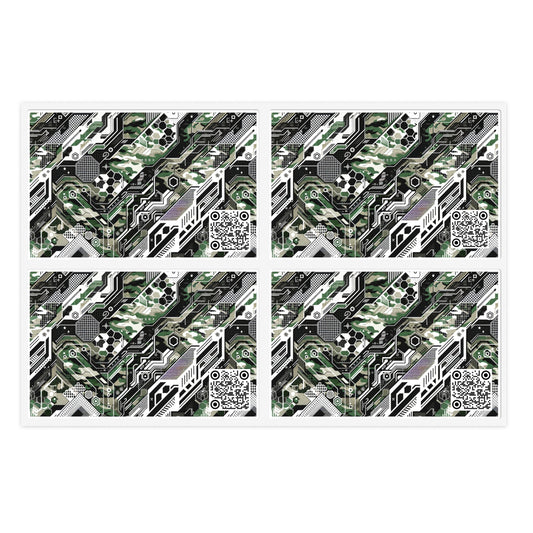 Tech Camo Fusion Tech-Forward Streetwear With a Futuristic Edge Sticker Sheets - 8404 Design-46