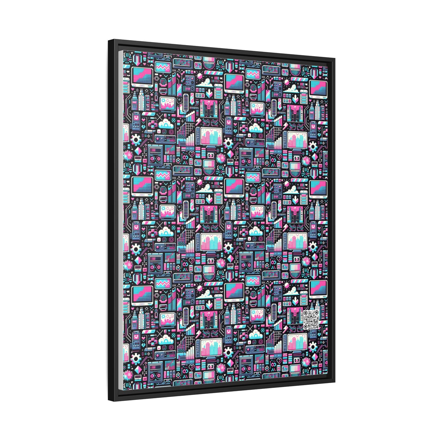 Digital Rebellion Youthful Streetwear with a Rebellious Digital Twist Matte Canvas, Framed (multi-color) - 8404 Design-71 A