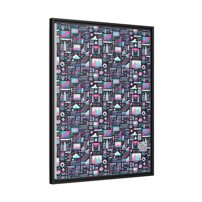 Digital Rebellion Youthful Streetwear with a Rebellious Digital Twist Matte Canvas, Framed (multi-color) - 8404 Design-71 A