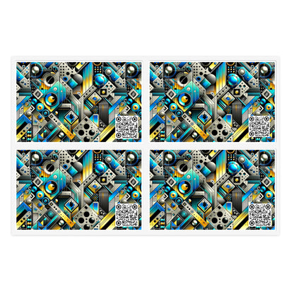 Tech Art Fusion Tech-Forward Streetwear Sticker Sheets - 8404 Design-50