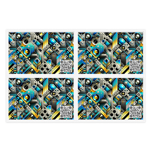 Tech Art Fusion Tech-Forward Streetwear Sticker Sheets - 8404 Design-50
