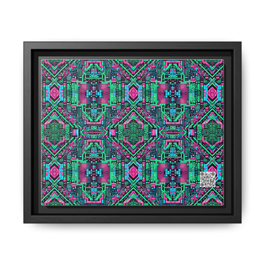 Digital Glitch Vibes Tech-Inspired Streetwear Matte Canvas, Framed (multi-Color) - 8404 Design-71 B