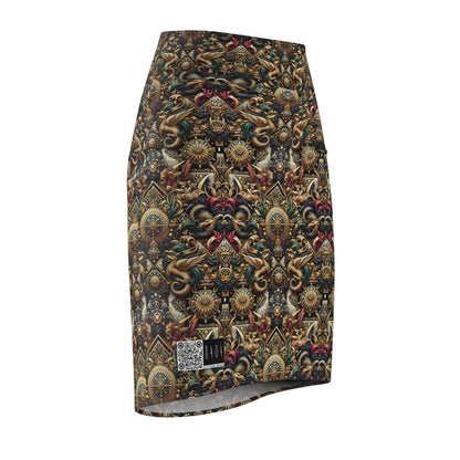 Digital Renaissance Luxurious Streetwear Inspired By Classical Art With a Modern Twist Women's Pencil Skirt - 8404 Design-76