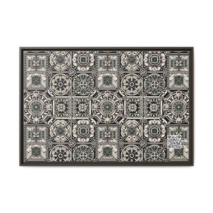 Cyber Garden Party Tech Garden Extravaganza Matte Canvas, Framed (multi-Color) - 8404 Design-45 A