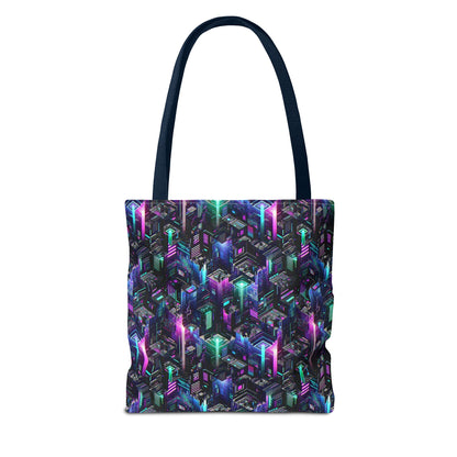 Tech Noir Graphics Futuristic Tech Aesthetics Tote Bag - 8404 Design-55