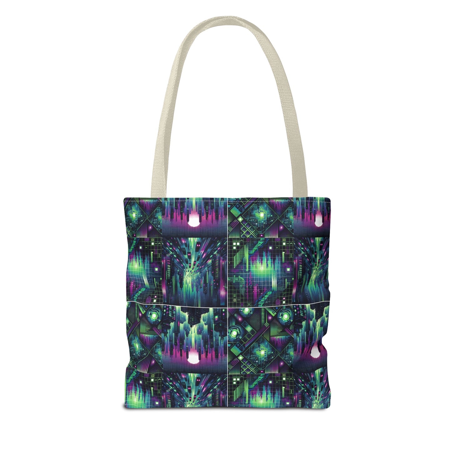 Tech Noir Aesthetics Tech-Forward Urban Dystopia Tote Bag - 8404 Design-54