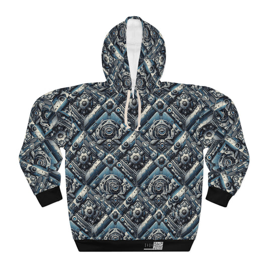 Tech Utility Fusion Tech-Forward Utility With a Futuristic Edge Pullover Hoodie - 8404 Design-43