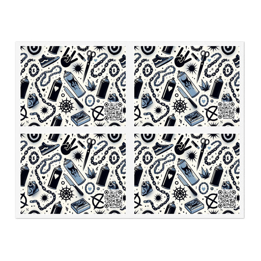 Cultural Rebellion Graphics Edgy and Rebellious With a Hint of Nostalgia Sticker Sheets - 8404 Design-57