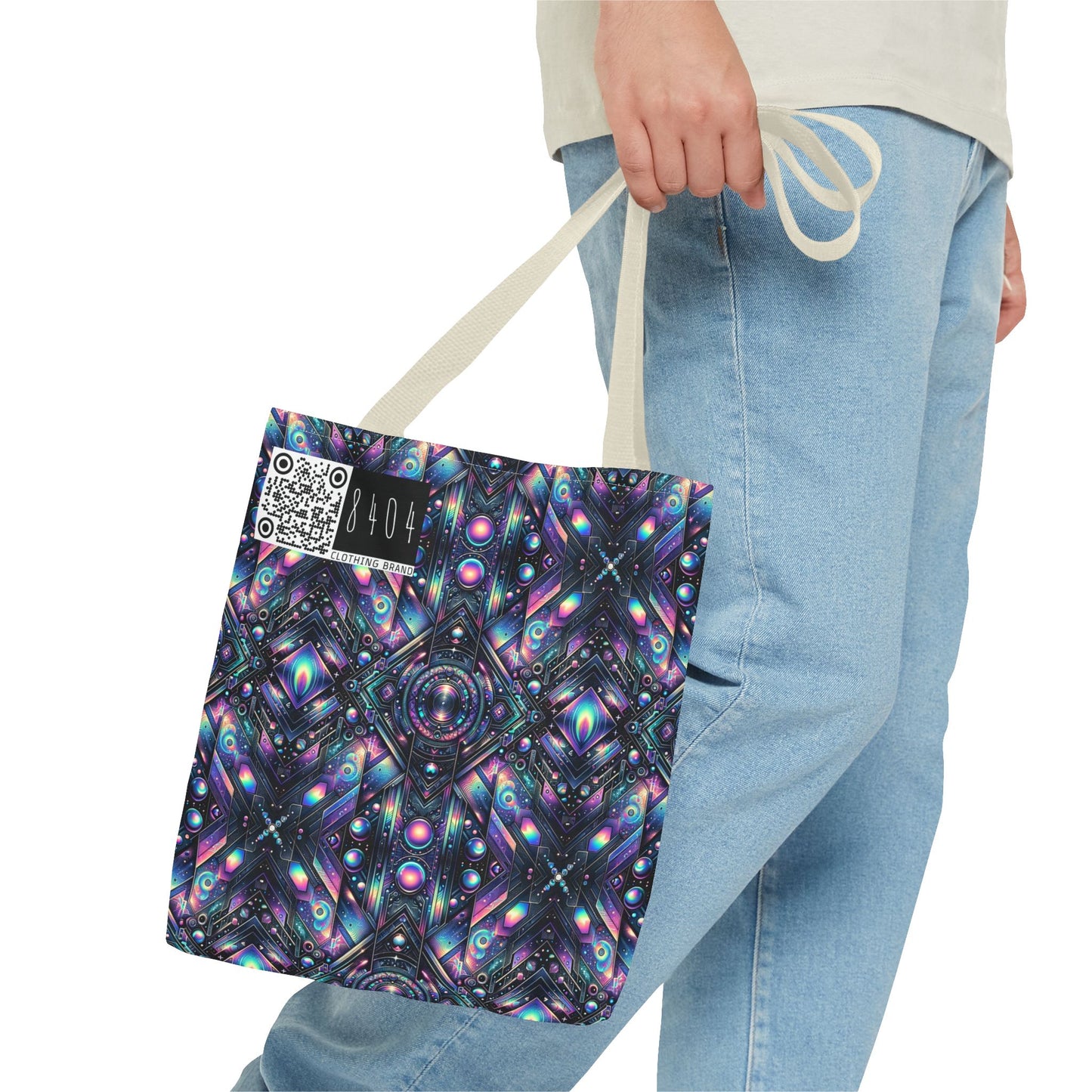 Galactic Hues Tech-Forward Cosmic Fusion Tote Bag - 8404 Design-58