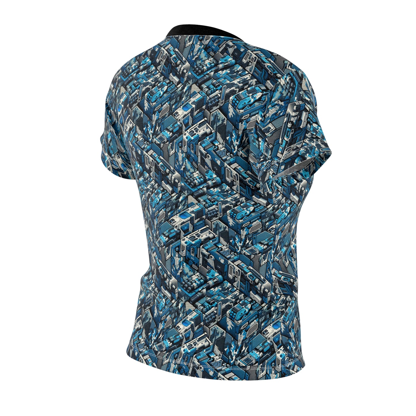 Tech Urban Camo Tech-Forward Streetwear With a Futuristic Military Edge Women's Cut & Sew Tee - 8404 Design-51