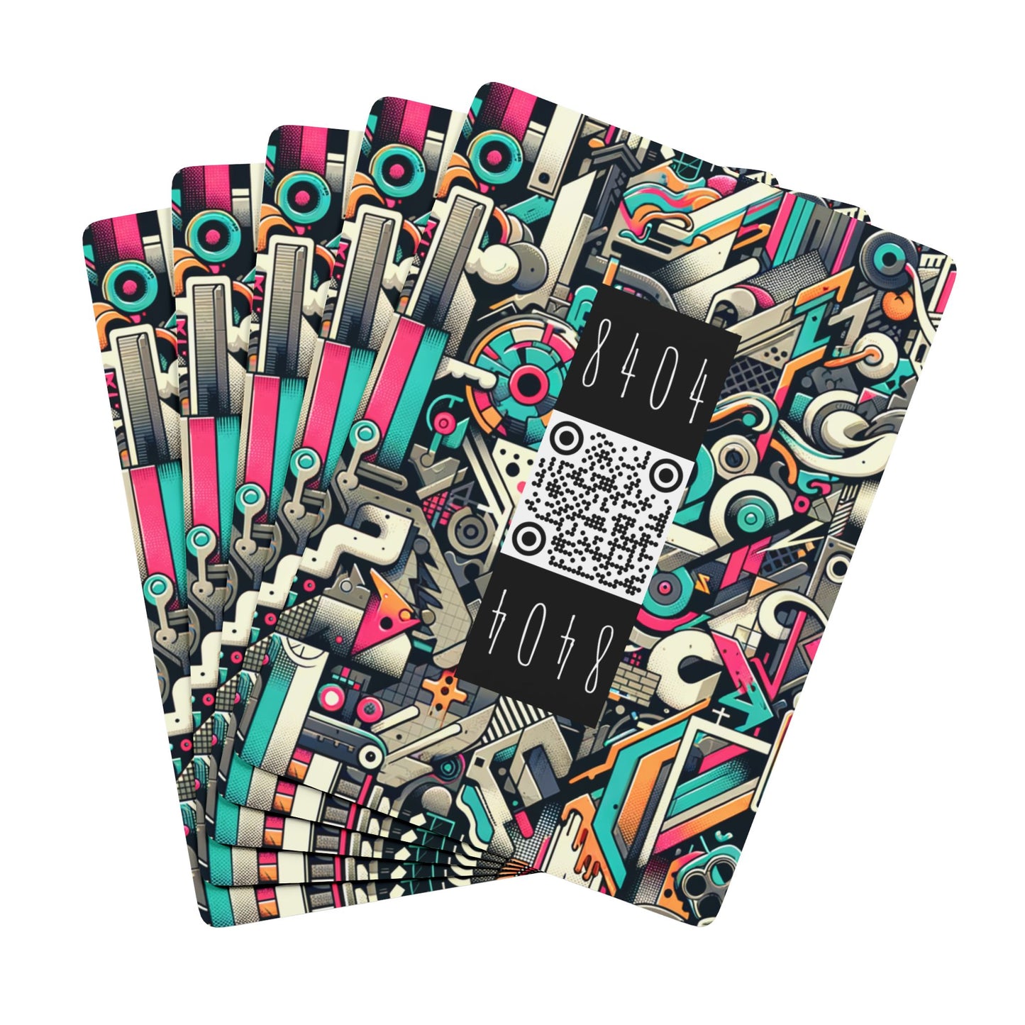Digital Street Art Urban Street Style Poker Playing Cards - 8404 Design-74 B