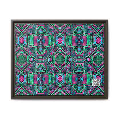 Digital Glitch Vibes Tech-Inspired Streetwear Matte Canvas, Framed (multi-Color) - 8404 Design-71 A