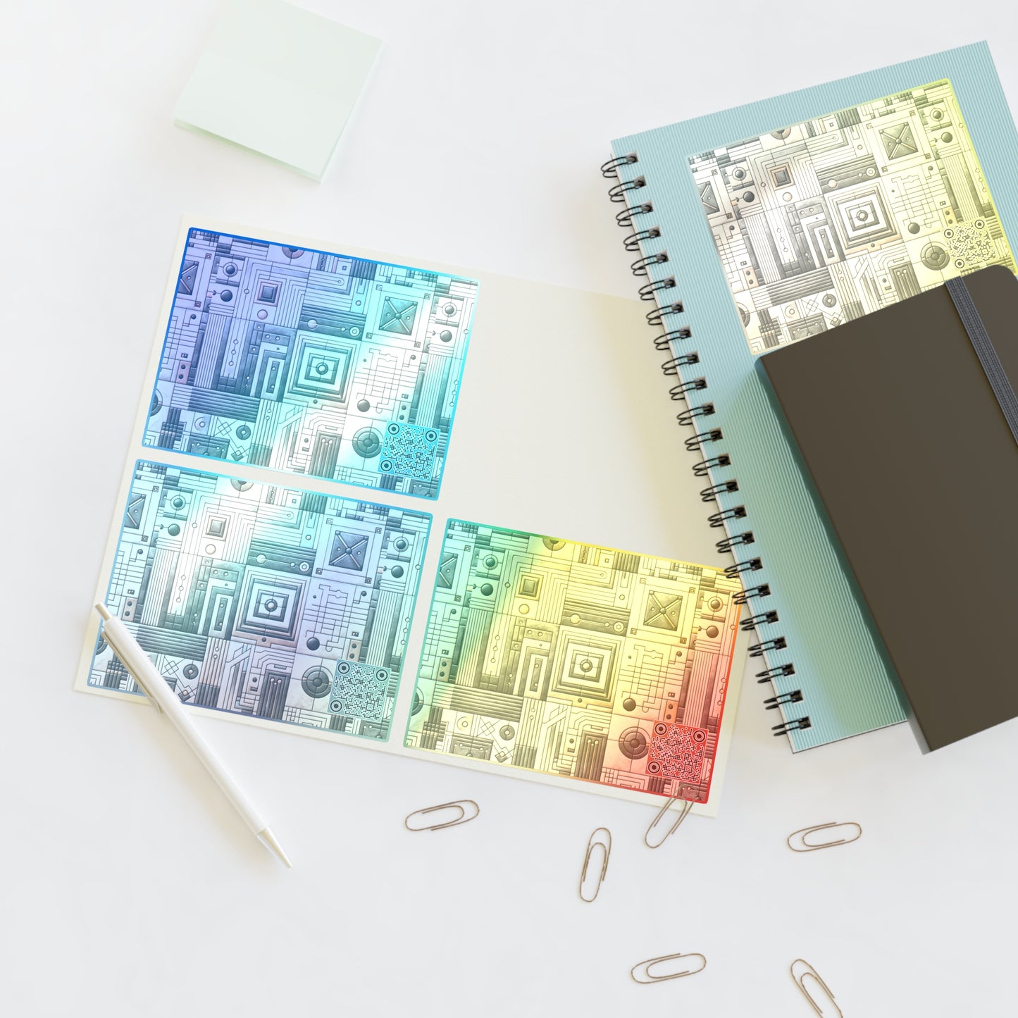 Tech Utility Chic Tech-Forward Minimalist Sticker Sheets - 8404 Design-54