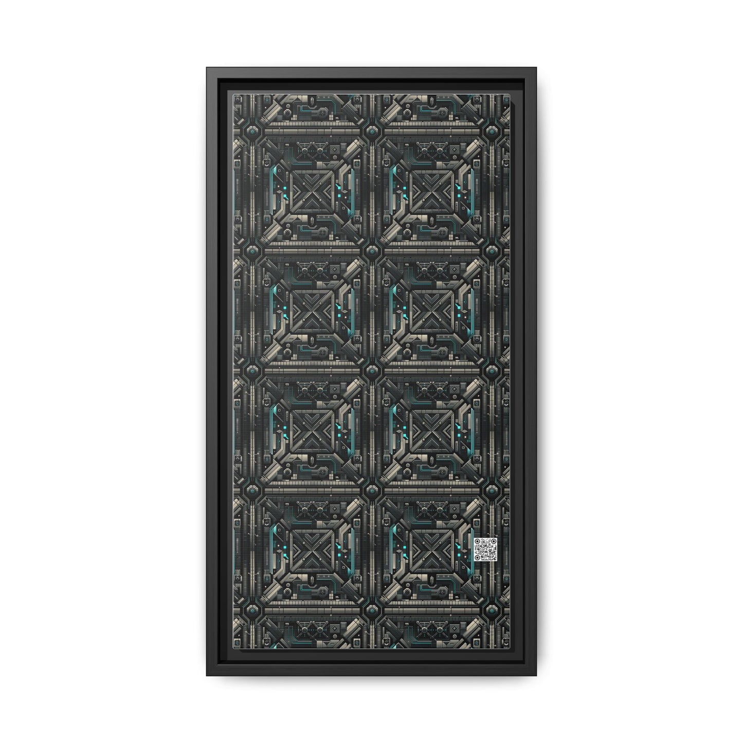 Tech Noir Futuristic Tech Aesthetic with a Dark Twist Matte Canvas, Framed (multi-color) - 8404 Design-59 B