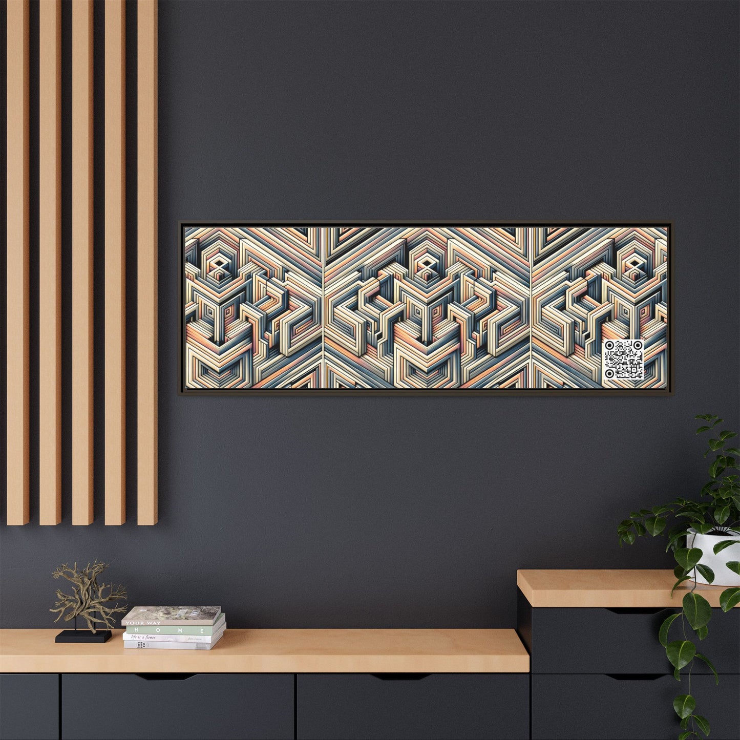 Tech Illusion Graphics Futuristic Artistry Matte Canvas, Framed (multi-color) - 8404 Design-52 B