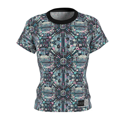 Digital Renaissance Tech-Forward Maximalism Women's Cut & Sew Tee - 8404 Design-44