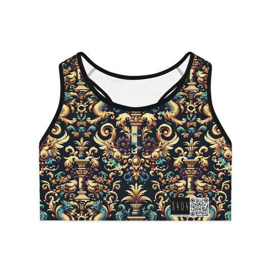 Digital Renaissance Modern Baroque Fusion Sports Bra - 8404 Design-57