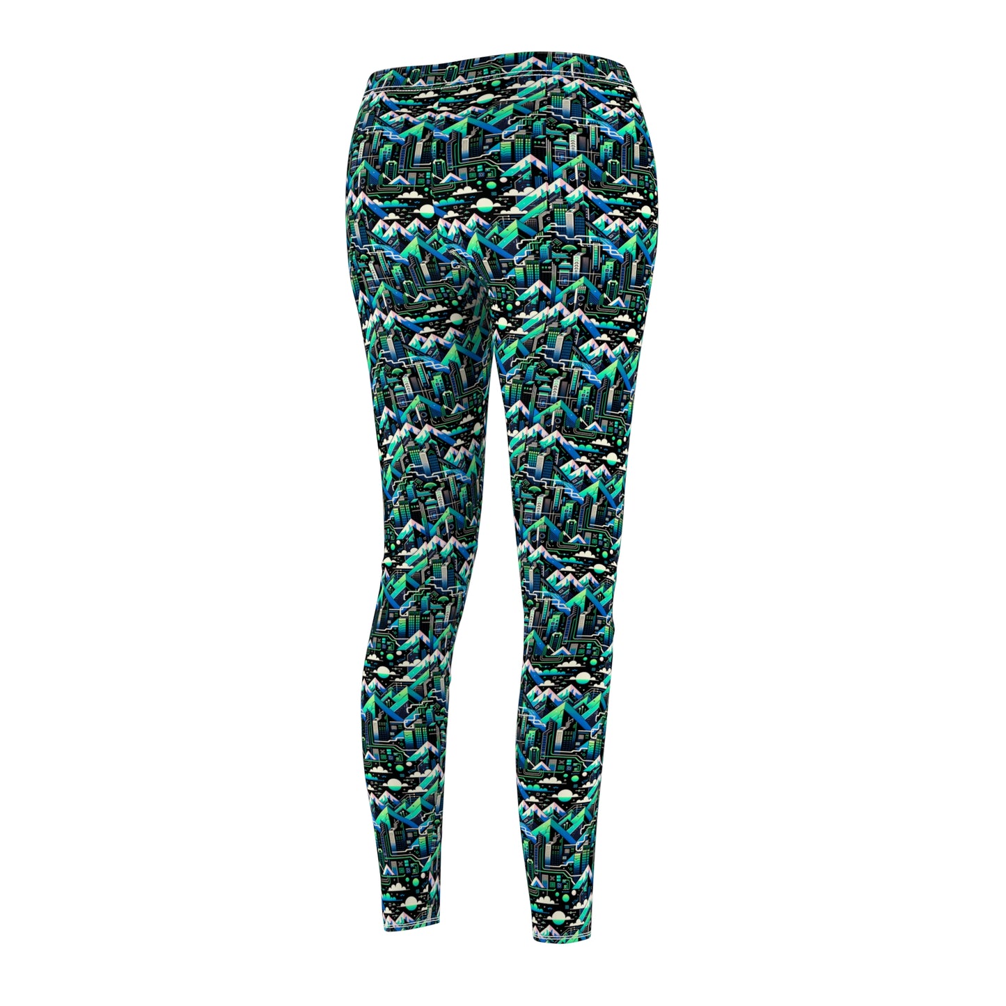 Digital Adventure Graphics Digital Explorer Women's Cut & Sew Casual Leggings - 8404 Design-55