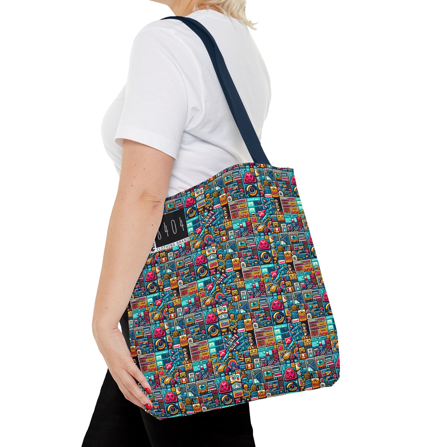 Digital Pop Culture Mashup Maximalist Pop Tote Bag - 8404 Design-47