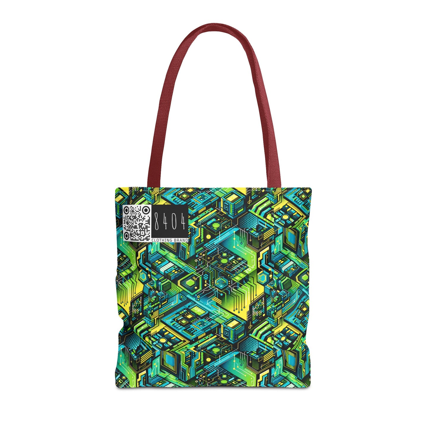 Tech-Infused Neon Tech-Forward Streetwear Tote Bag - 8404 Design-38