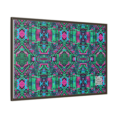 Digital Glitch Vibes Tech-Inspired Streetwear Matte Canvas, Framed (multi-Color) - 8404 Design-71 A