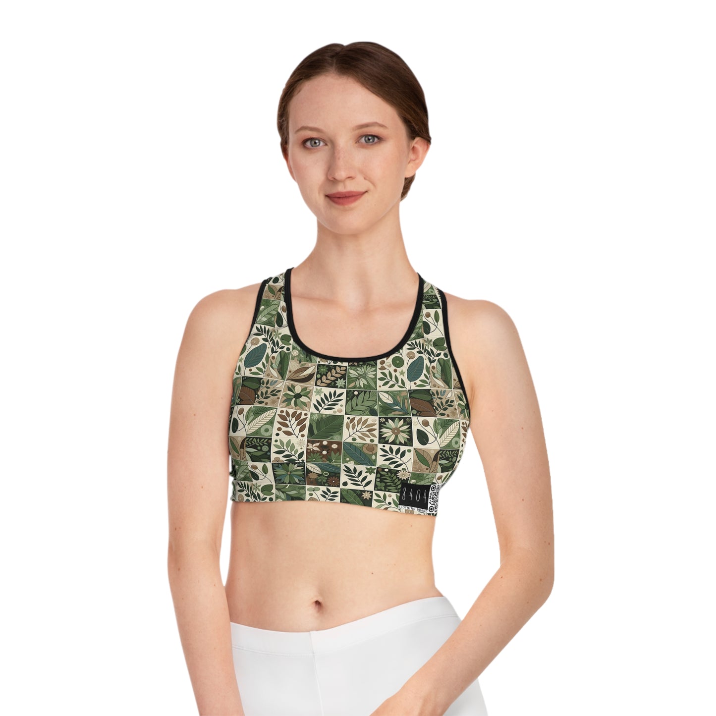 Streetwear Sustainability Environmentally Conscious Streetwear with a Natural Aesthetic Sports Bra - 8404 Design-57