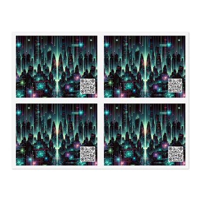 Tech Noir Graphics Cyberpunk Tech Aesthetic Sticker Sheets - 8404 Design-69