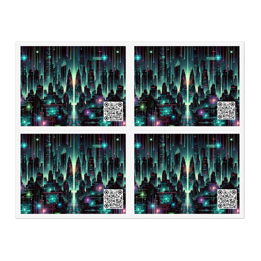 Tech Noir Graphics Cyberpunk Tech Aesthetic Sticker Sheets - 8404 Design-69