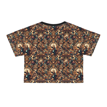 Digital Renaissance Luxurious Streetwear Inspired By Classical Art With a Modern Twist Crop Tee - 8404 Design-64