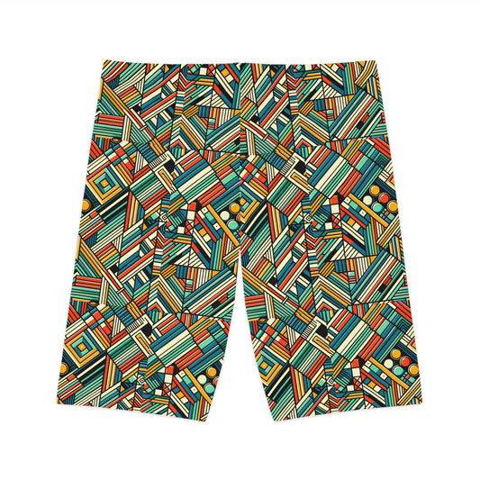 Abstract Graphic Art Modern Artistic Expression Women's Bike Shorts - 8404 Design-67
