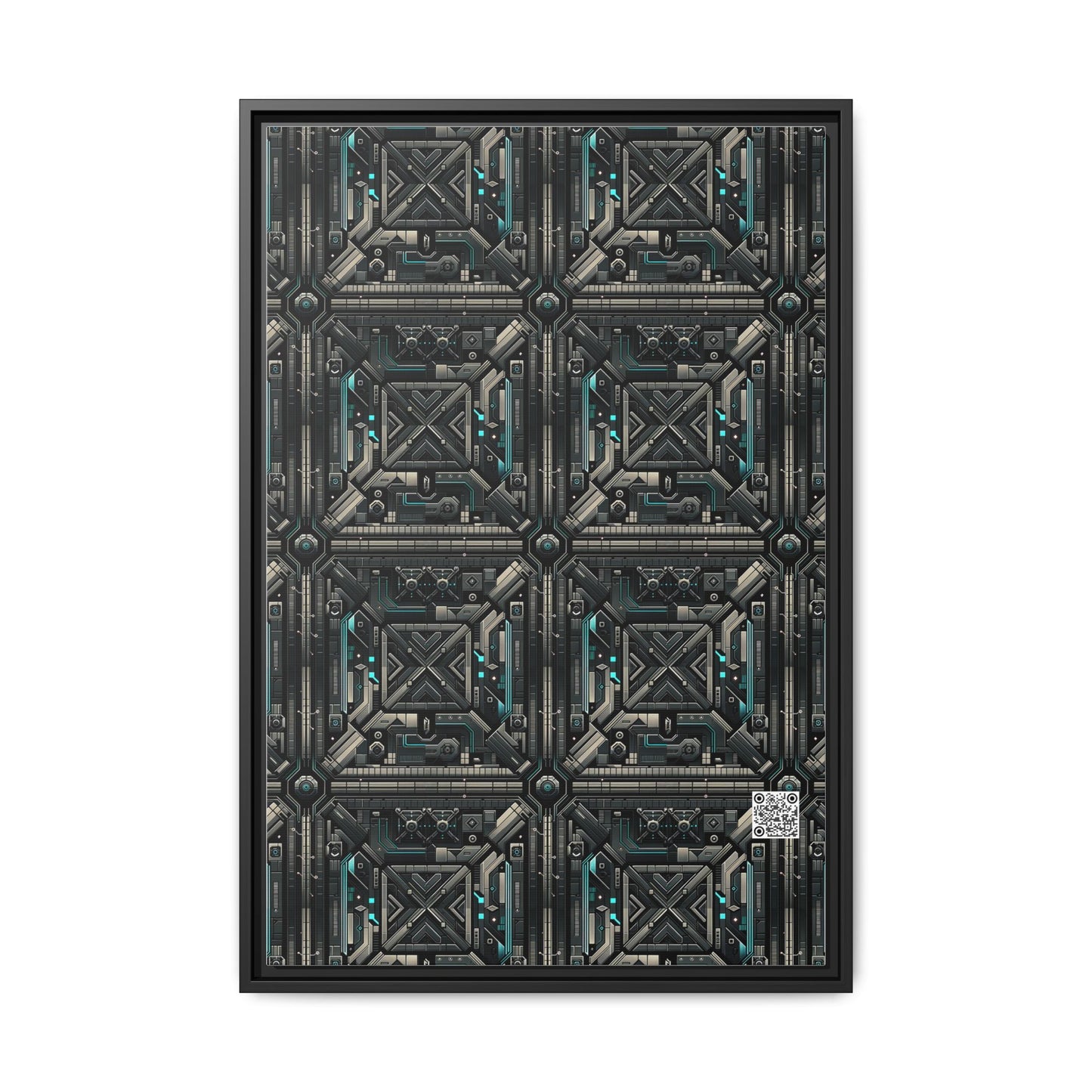Tech Noir Futuristic Tech Aesthetic with a Dark Twist Matte Canvas, Framed (multi-color) - 8404 Design-59 A