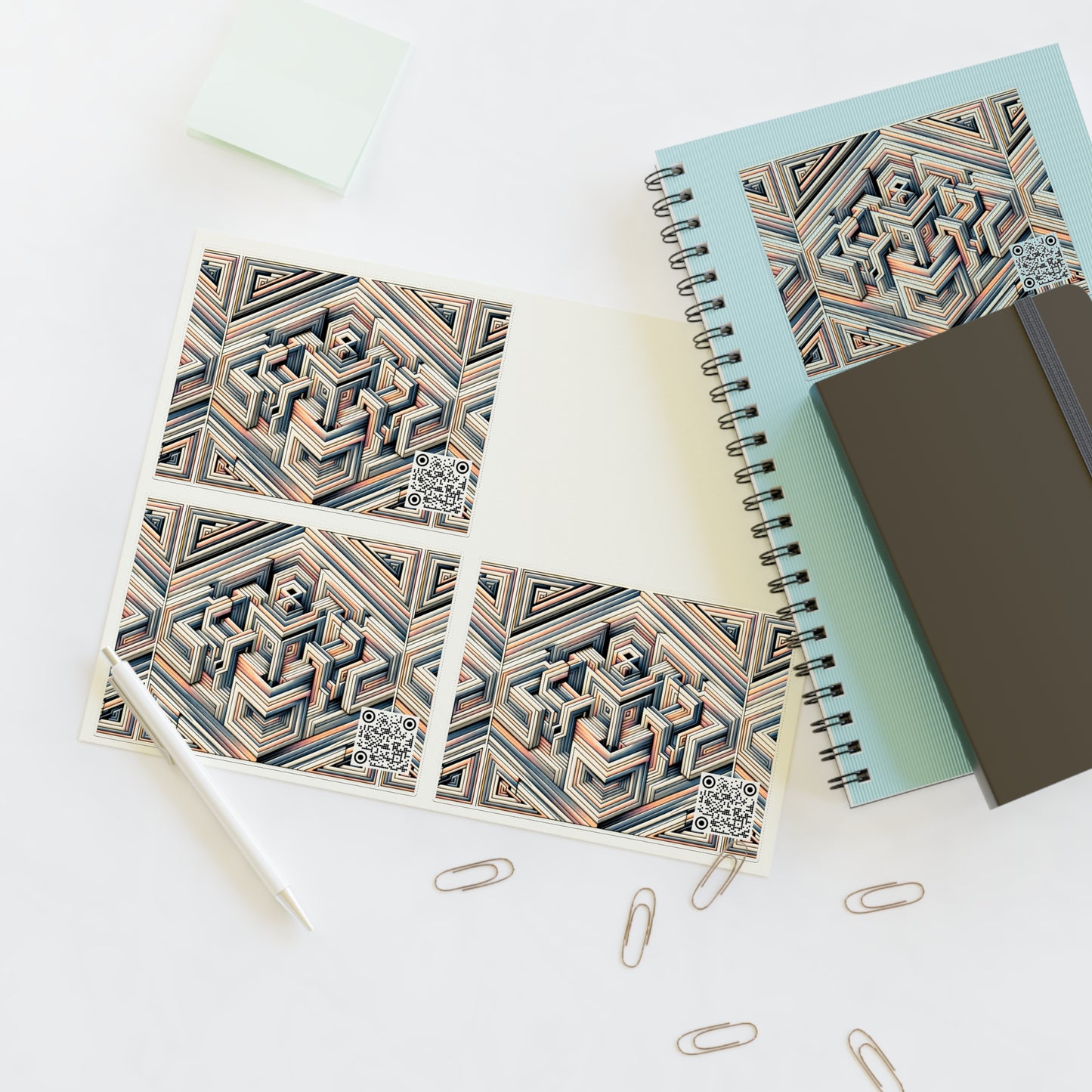 Tech Illusion Graphics Futuristic Artistry Sticker Sheet - 8404 Design-52