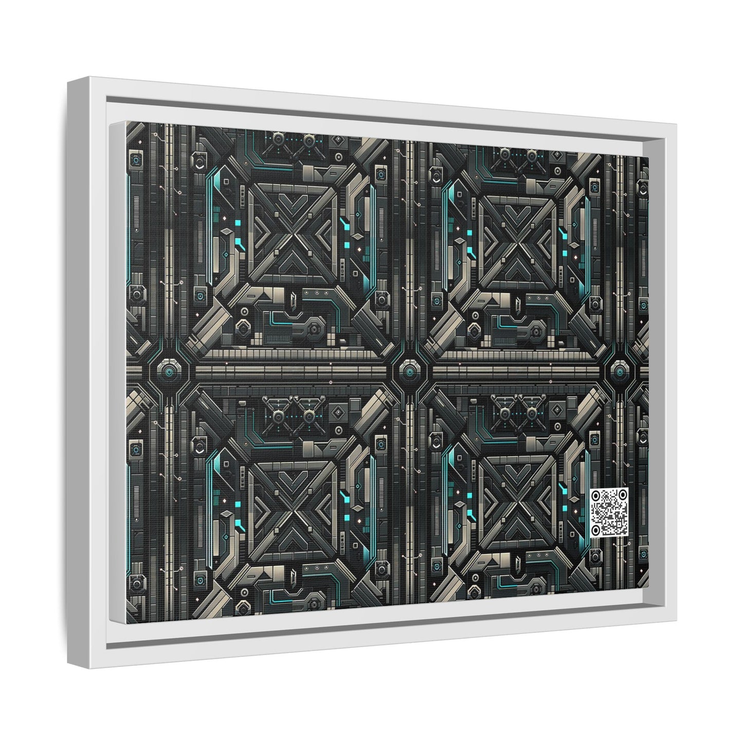 Tech Noir Futuristic Tech Aesthetic with a Dark Twist Matte Canvas, Framed (multi-color) - 8404 Design-59 A