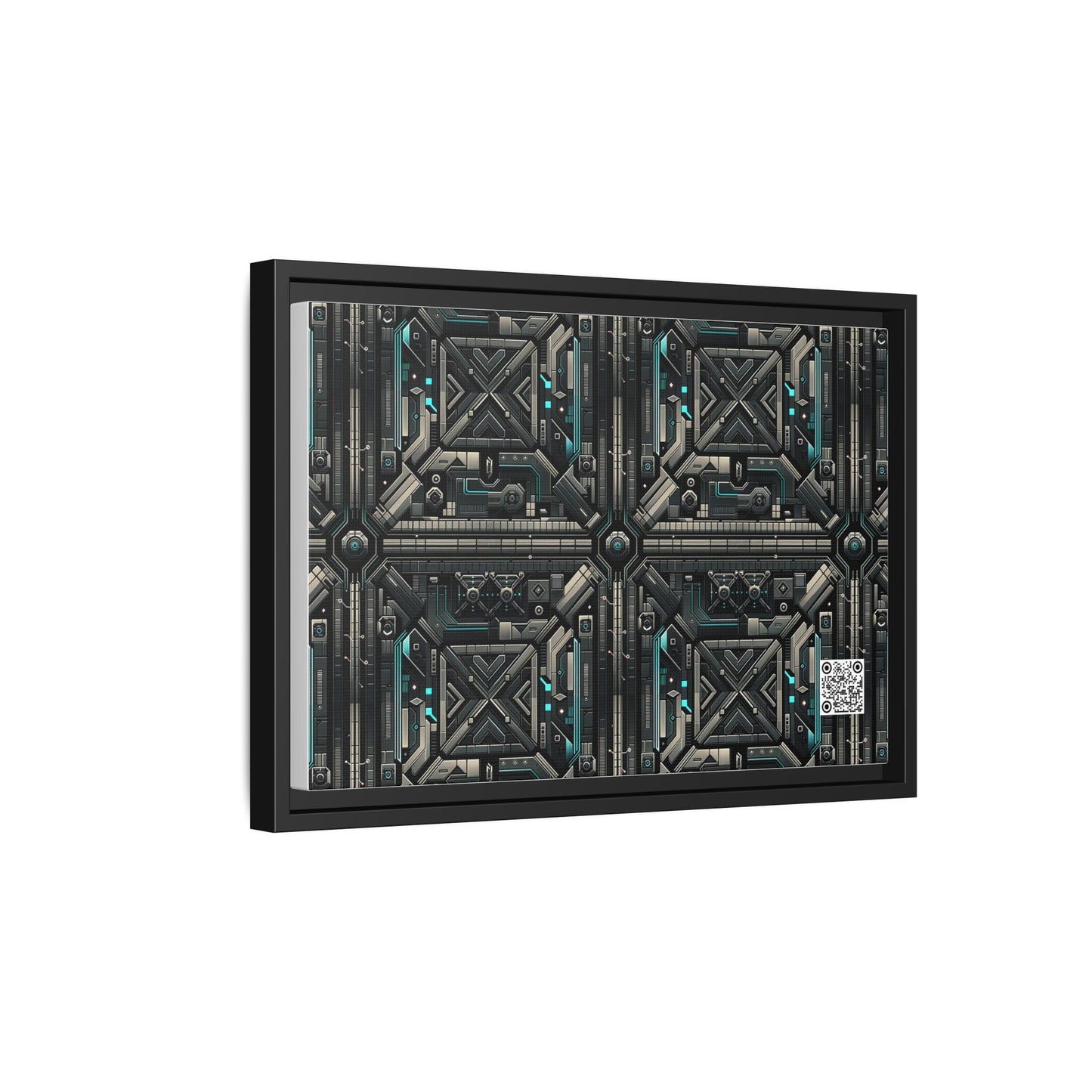 Tech Noir Futuristic Tech Aesthetic with a Dark Twist Matte Canvas, Framed (multi-color) - 8404 Design-59 B